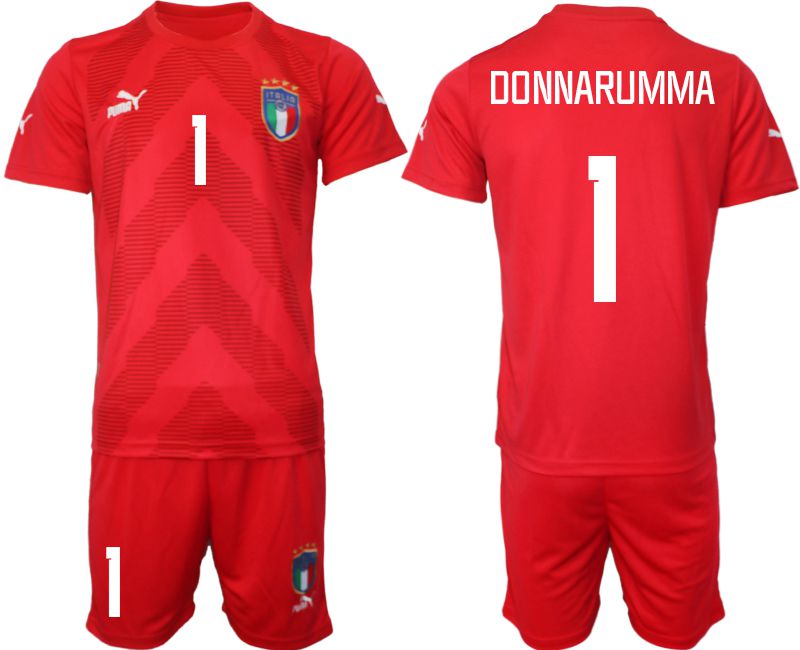 Men 2022 World Cup National Team Italy red goalkeeper #1 Soccer Jersey1->italy jersey->Soccer Country Jersey